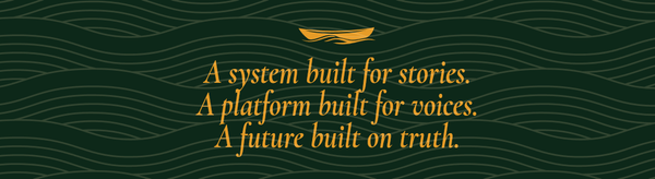 Zaiear's core identity: image of river waves, with a conoe and message.